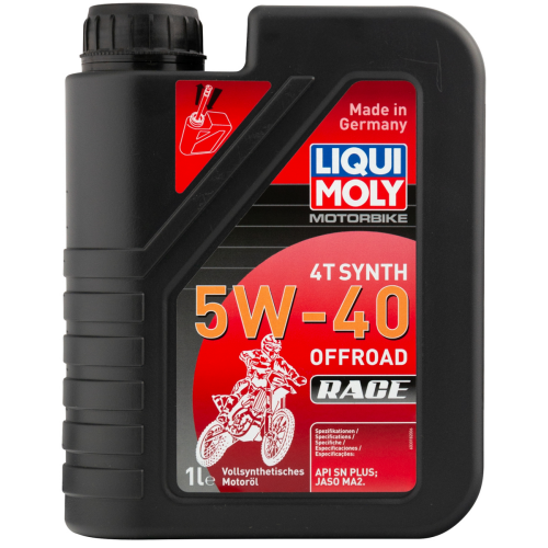 Синтетическое моторное масло для 4-тактных мотоциклов Motorbike 4T Synth Offroad Race 5W-40 - 1 л