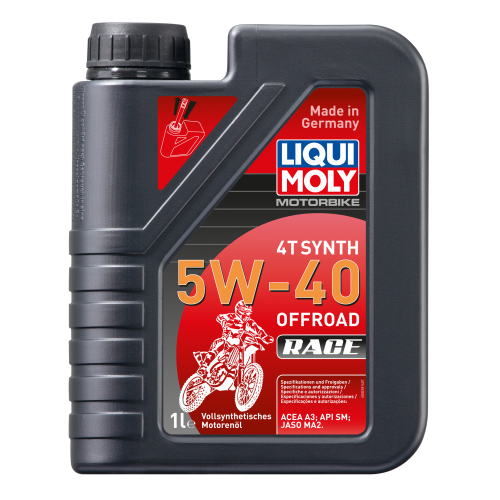 Синтетическое моторное масло для 4-тактных мотоциклов Motorbike 4T Synth Offroad Race 5W-40 - 1 л