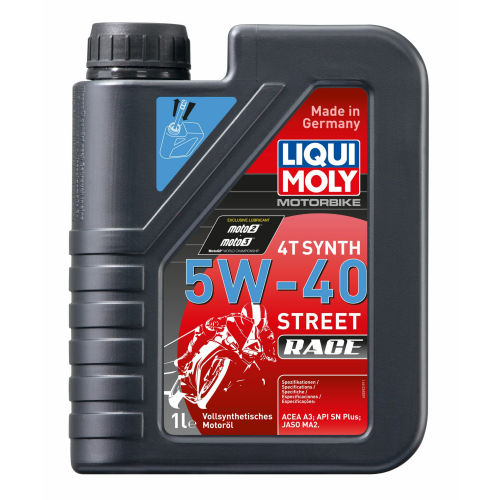 Синтетическое моторное масло для 4-тактных мотоциклов Motorbike 4T Synth Street Race 5W-40 - 1 л