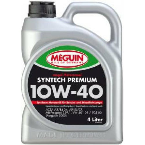 НС-синтетическое моторное масло Megol Motorenoel Syntech Premium 10W-40 - 4 л