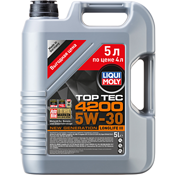 НС-синтетическое моторное масло Top Tec 4200 5W-30 New Generation - 5 л